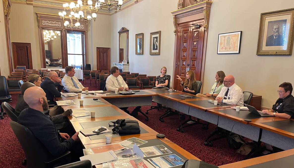 Warrnambool City Council staff and councillors meet with government ministers in Melbourne. Picture supplied