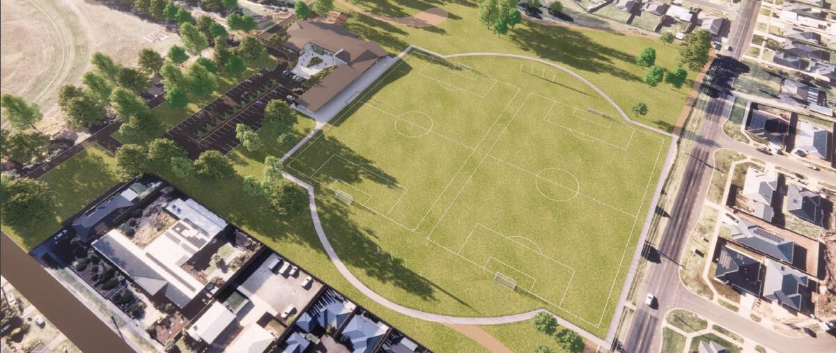 An artists impression of what the finished Brierly Recreation Reserve will look like. Picture supplied