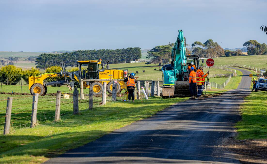Work has begun on installing a 5MW battery on the outskirts of Warrnambool. Picture by Eddie Guerrero
