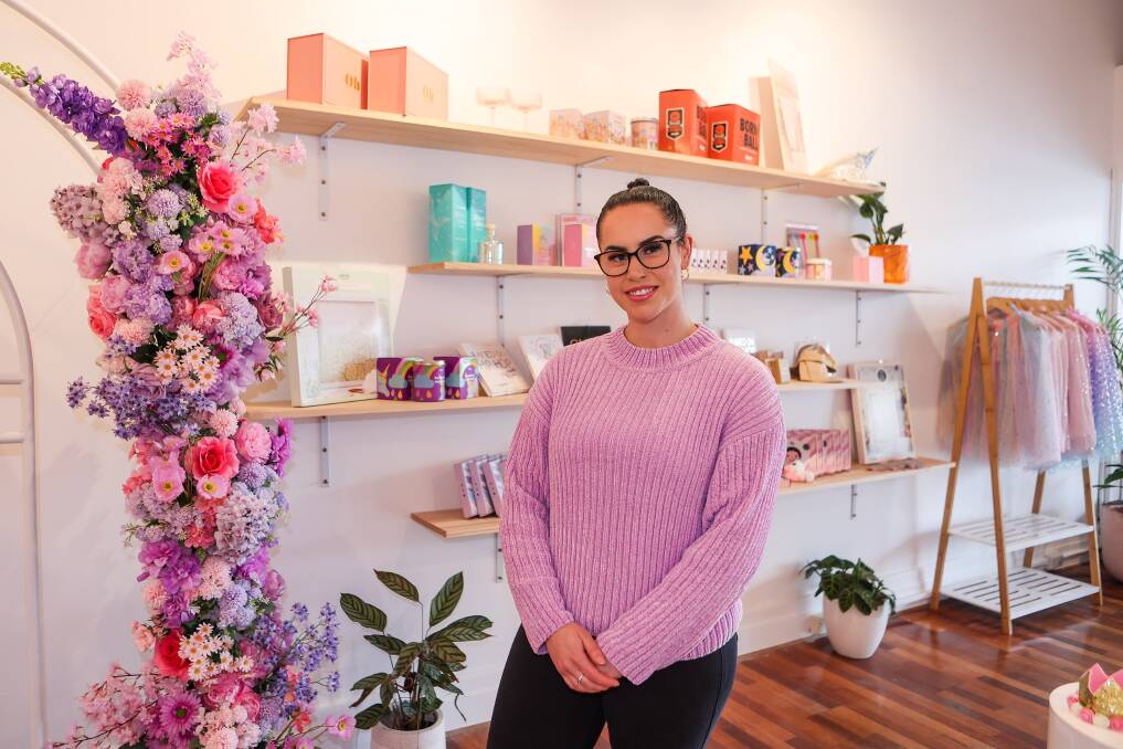 Monique Amoroso has opened a new party supplies and event store Hey Boo in Warrnambool's main street. Picture by Anthony Brady 