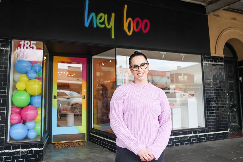 Monique Amoroso has opened a new party supplies and event store Hey Boo in Warrnambool's main street. Picture by Anthony Brady