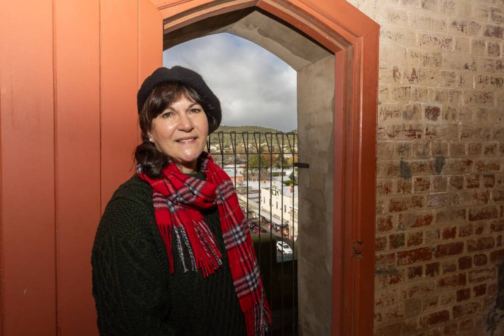 Terang's Anne-Maree Close was in Camperdown for the festival and climbed to the top of the clocktower. Picture by Eddie Guerrero