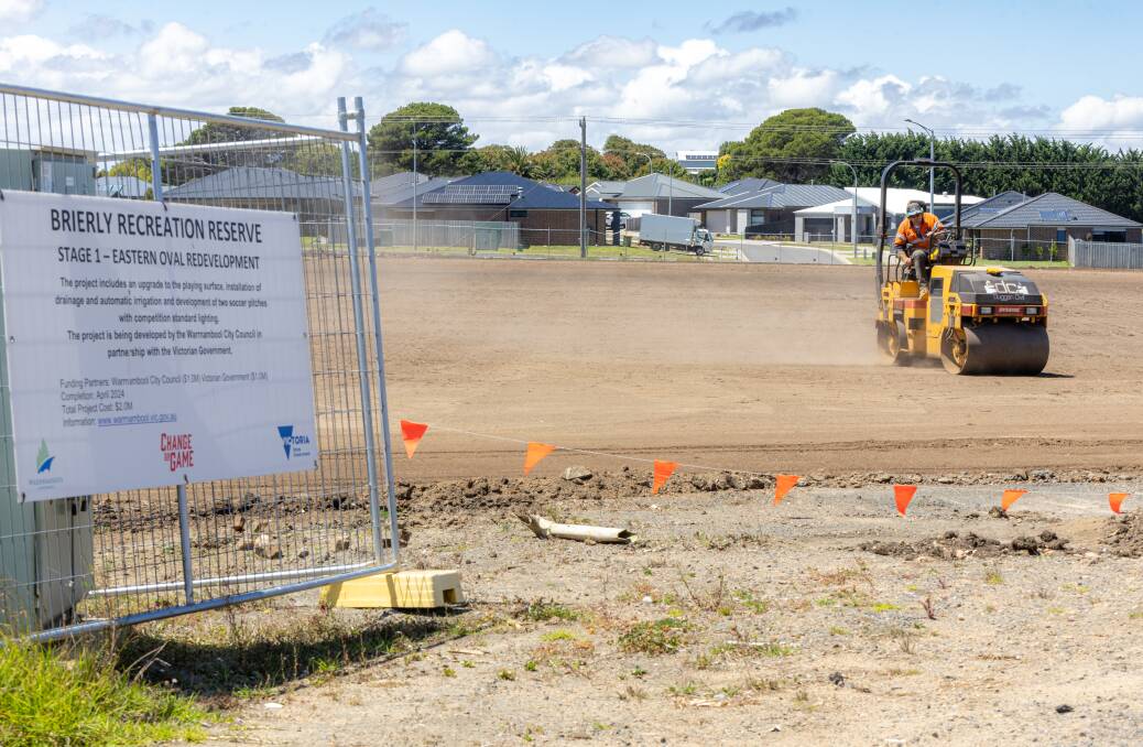 Work is under way on a major revamp of the Brierly Recreation Reserve. Picture by Eddie Guerrero