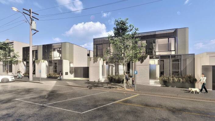 Luxury: The proposed new townhouses on Kepler Street.