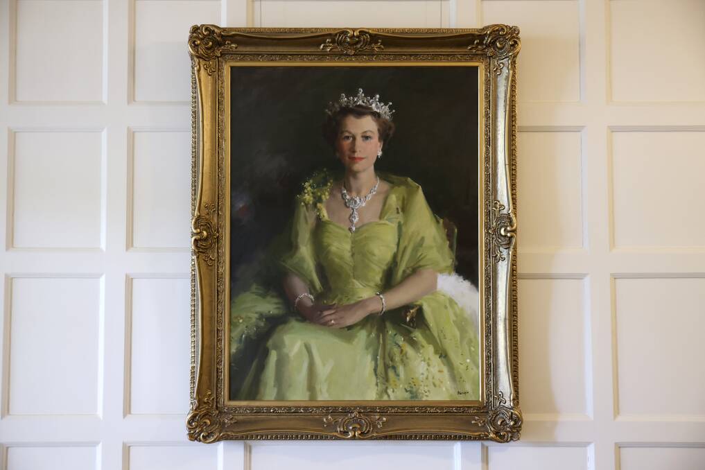 A portrait of Her Majesty Queen Elizabeth II at Government House. Condolence books will be in the electorate offices of Dan Tehan for residents to sign. Picture by James Croucher