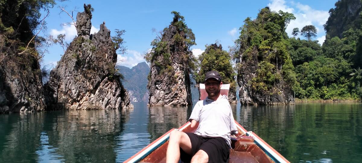 Thailand adventure: Ben Harkin has been travelling overseas since December, and has no regrets.