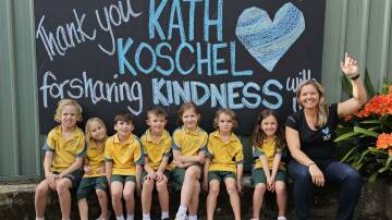 The Kindness Factory's Kath Koschel is on a mission to help our young people live a kinder life by introducing commitment to kindness at schools like Taren Point Primary School. Picture supplied 