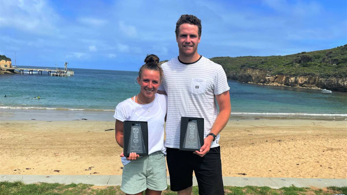 CLEAN SWEEP: Sophie Thomas and Isaac Jones were named overall winners after claiming victories in all three of the swim series' events. Picture: Sean Hardeman