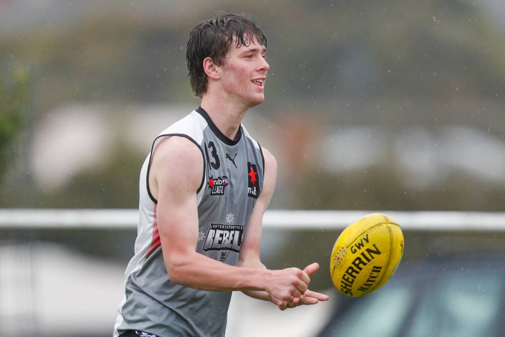 STRONG START: Ryley Hutchins has played seven games this season for Kolora-Noorat's senior side. Picture: Morgan Hancock