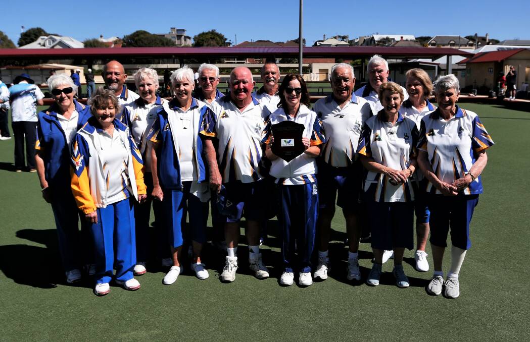 DOUBLE UP: Warrnambool Gold secured back-to-back mid-week pennants for the club after Blue won last year. Gold defeated Port Fairy Green. Picture: Sean Hardeman
