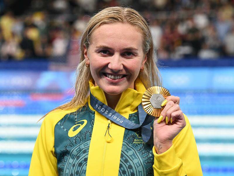 Ariarne Titmus has added more precious gold to her burgeoning collection of Olympic medals. Photo: Dave Hunt/AAP PHOTOS
