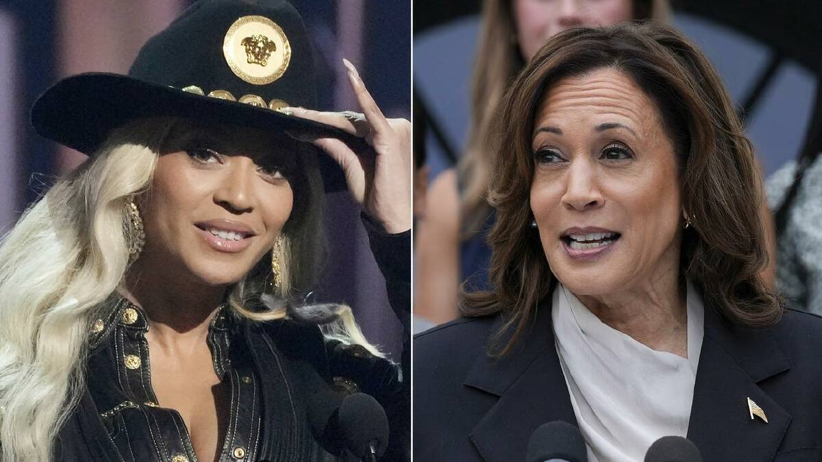 Beyonce's song Freedom is being used in Vice President Kamala Harris' first online advert. (AP PHOTO)