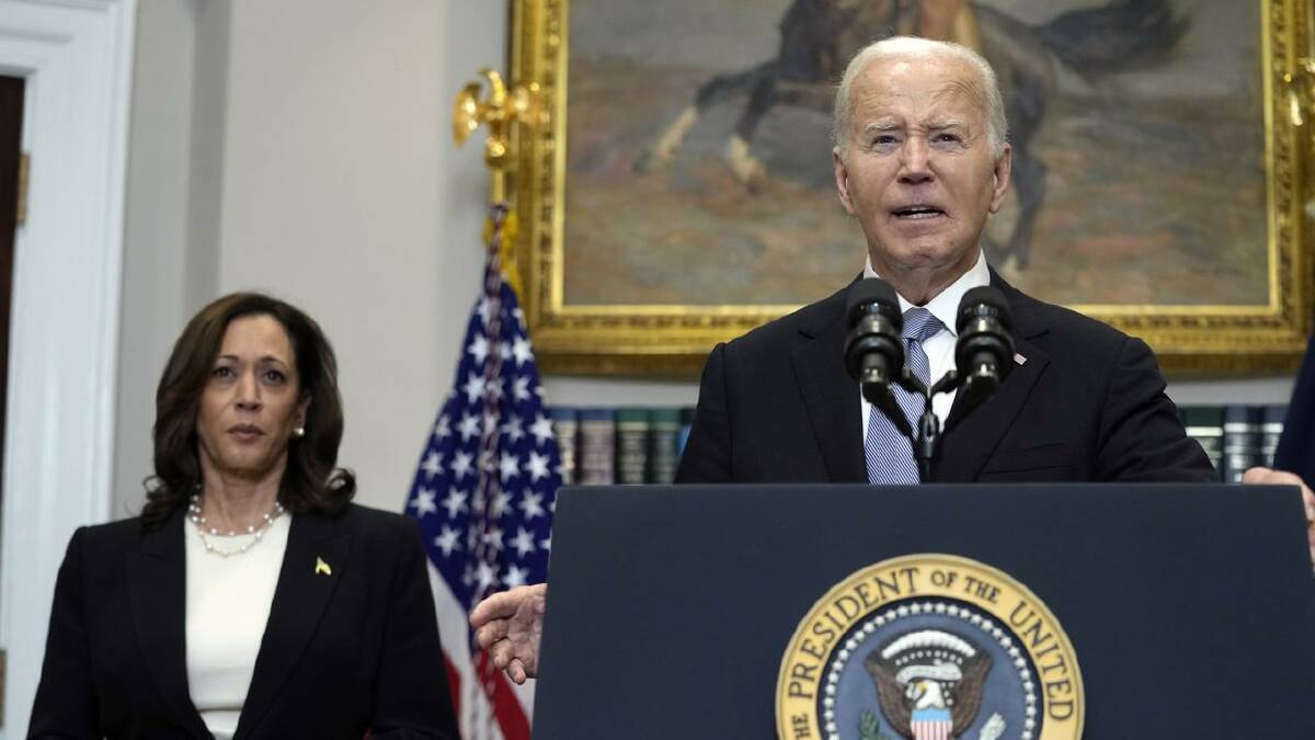 President Joe Biden and Vice-President Kamala Harris will meet Israel's PM at an important moment.  (AP PHOTO)