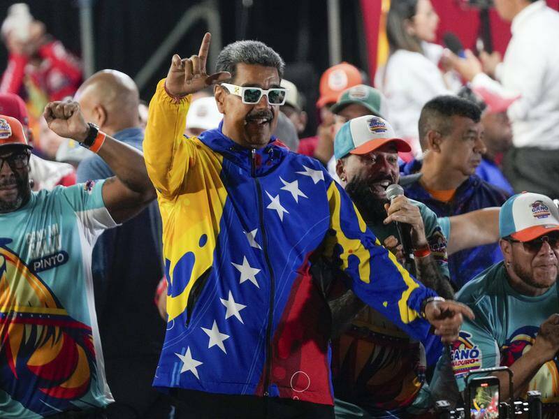 President Nicolas Maduro has won a third term, Venezuela's election authority announced. Photo: AP PHOTO