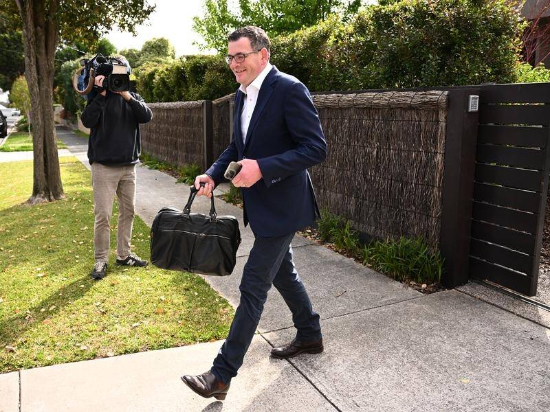 Walking away. Daniel Andrews has brought his time as Victorian premier to a close. (Joel Carrett/AAP PHOTOS)