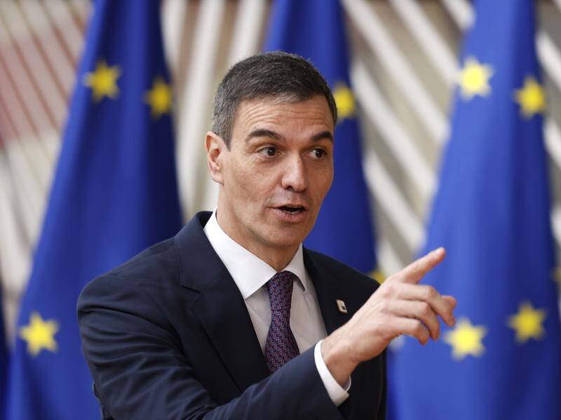 Prime Minister Pedro Sanchez said Spain's recognition of Palestine was not adopted against Israel. (AP PHOTO)