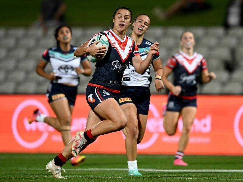 Sydney Roosters fullback Corban Baxter ruptured her ACL in a pre-season NRLW trial match. (Dan Himbrechts/AAP PHOTOS)