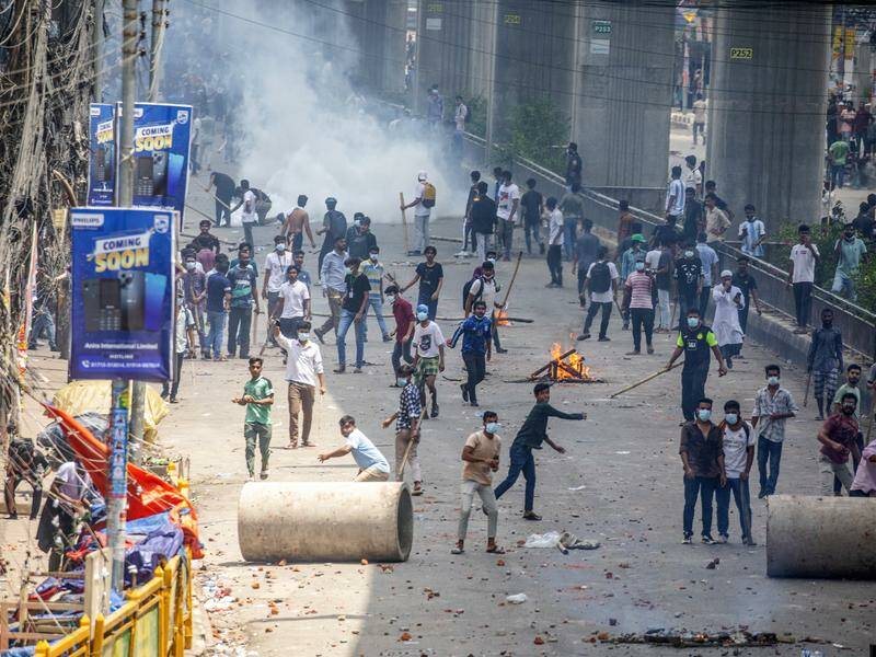 Unrest broke out in Bangladesh following student anger against the quotas for government jobs. Photo: EPA PHOTO