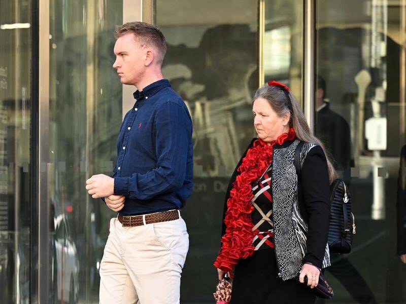 Arron Suggate (left) told Rory Teiffel he forgave him for his brother's death. (James Ross/AAP PHOTOS)