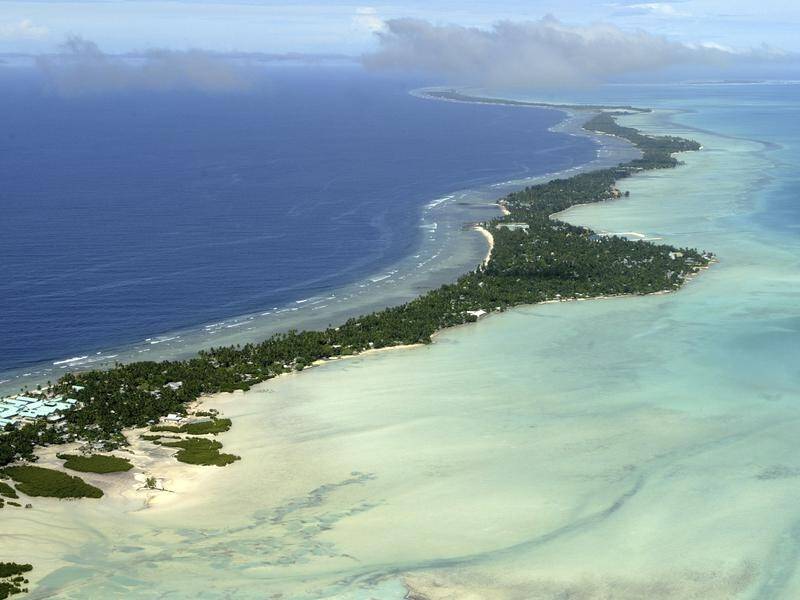 Sea level rise could cover more than half of Kiribati's low-lying Tarawa atoll's land by 2100. (AP PHOTO)