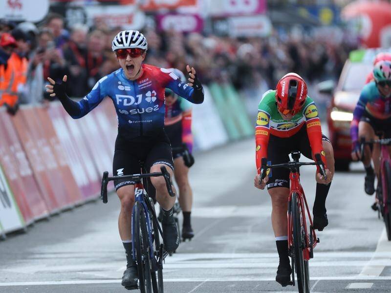 Grace Brown, seen here winning the 2024 Liege-Bastogne-Liege, will retire later this year. (EPA PHOTO)