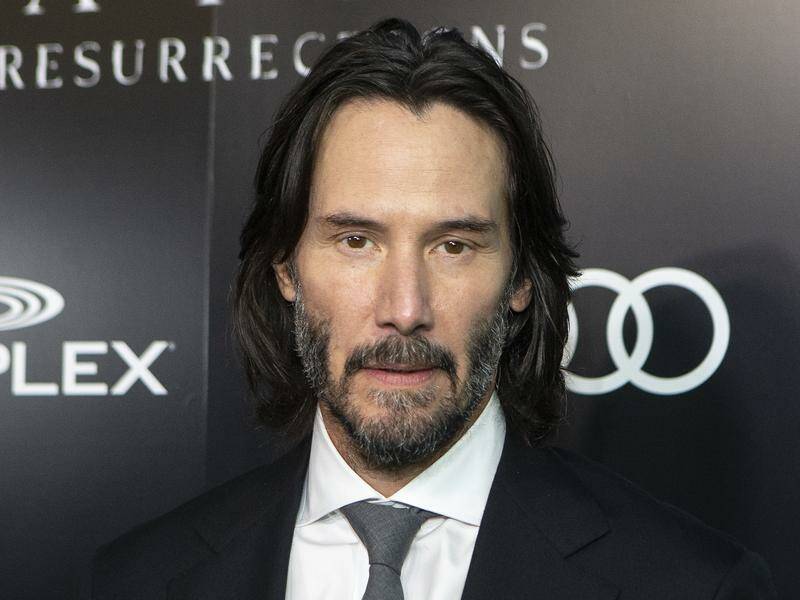 Keanu Reeves suffered a fractured kneecap after falling over while filming the film Good Fortune. Photo: AP PHOTO