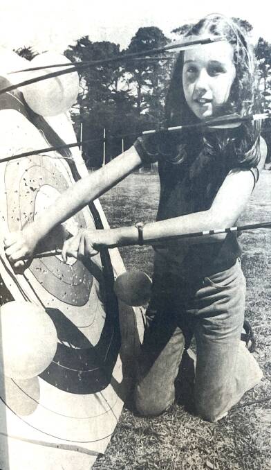 Kerry Hoy in 1979 trying out archery at a Life Be In It event. File picture