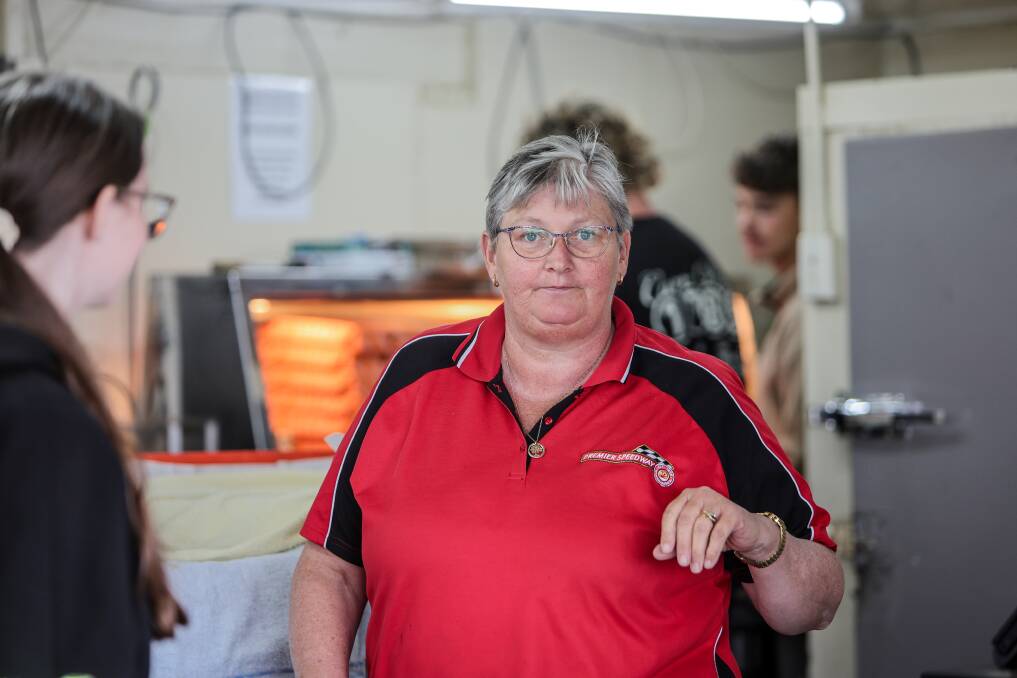 Ann-Maree Surkitt working at the Premier Speedway canteen. Picture by Anthony Brady
