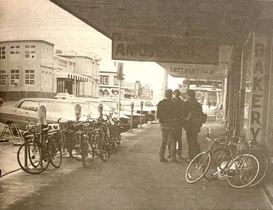 Bikes outside Geoff's Arcade games in Timor Street in 1984. File picture