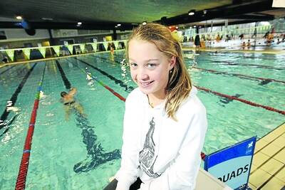 Grace Tanner, 12, will dedicate her 100m breaststroke event to her Nan at this weekend's Victorian country short-course championships in Shepparton. 100810AS03 Picture:  AARON SAWALL