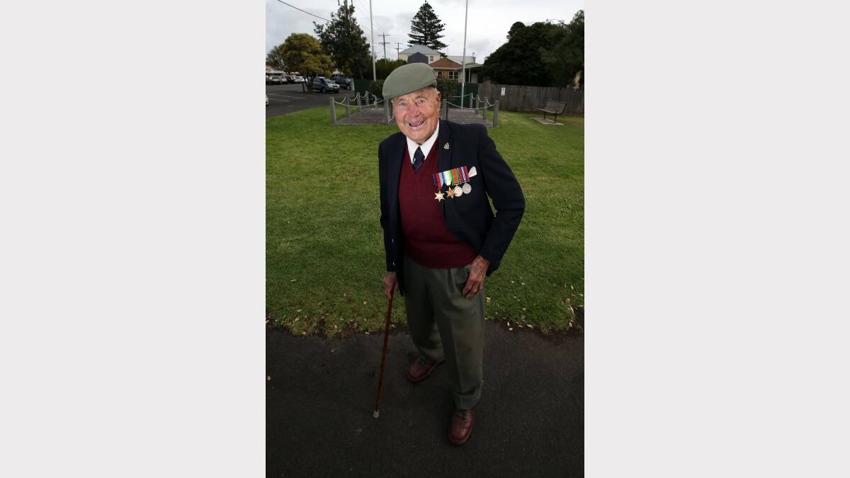 Colwyn Martin, 99, from Port Fairy was a merchant seaman in World War II.