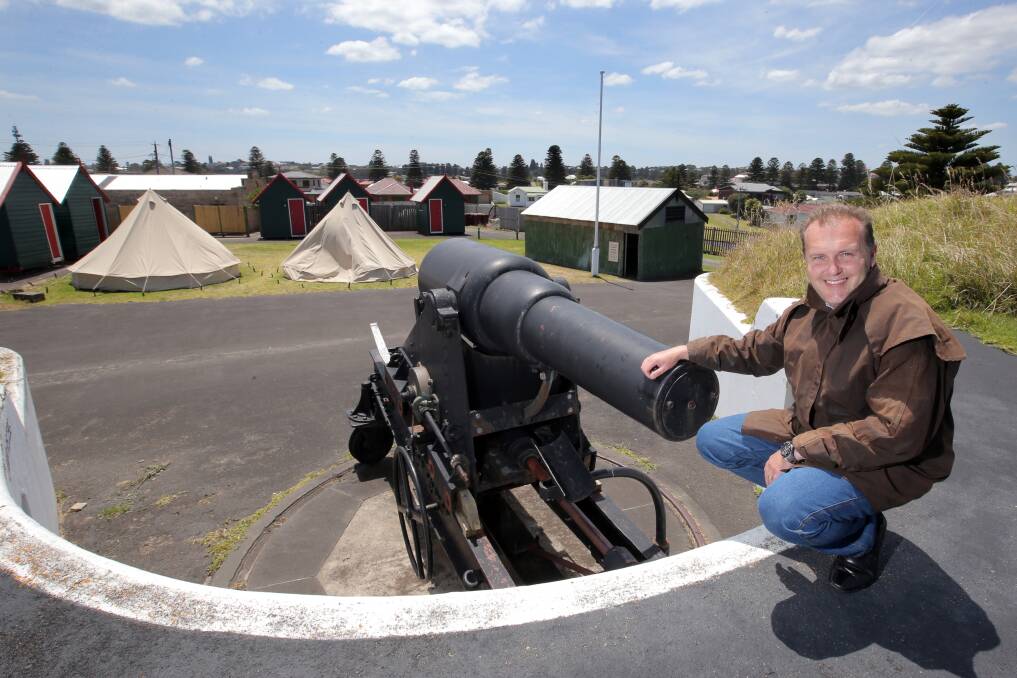 Flagstaff Hill Maritime Village executive manager Peter Abbott has opened the museum's historic garrison quarters for camping. Picture: DAVE LANGLEY