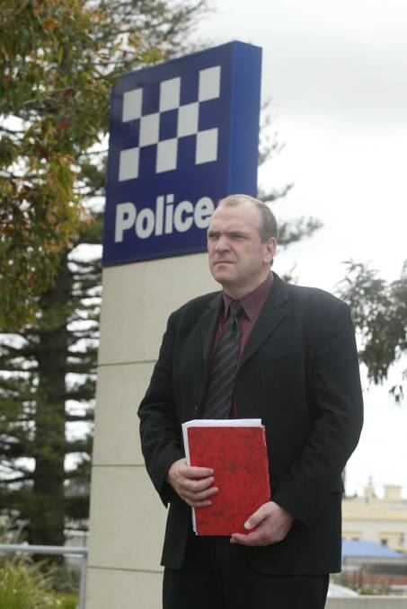 Police association's Bruce McKenzie, pictured outside the Warrnambool police station.