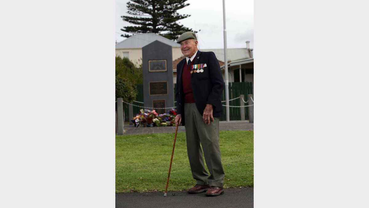 Colwyn Martin, 99, from Port Fairy was a merchant seaman in World War II.