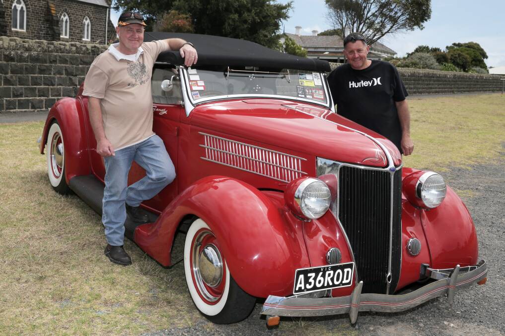 Brian Watt and Trevor Fry, from the South West Street Rodders, are ready for the club's annual Show and Shine event. Picture: ROB GUNSTONE
